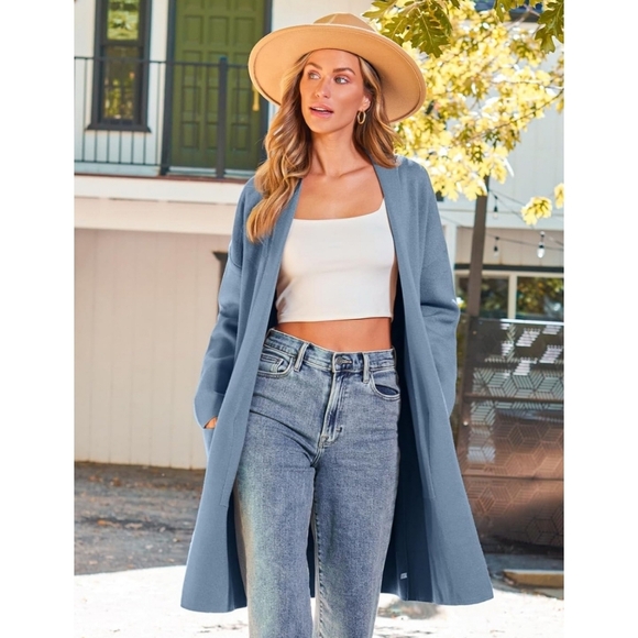 LILLUSORY Women's Oversized Long Cardigan - Picture 4 of 11